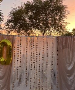 ShinyBeauty 60inx102in Sequin Tablecloth for Wedding/Party- Champagne Blush 60x102-Inch 34 91TdIoKpExL