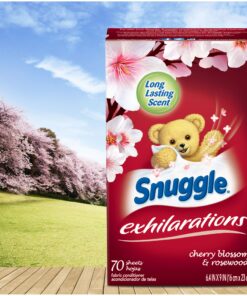 Snuggle Exhilarations Fabric Softener Sheets, Cherry Blossom & Rosewood, 70 Count 11 91TkmLsY6jL