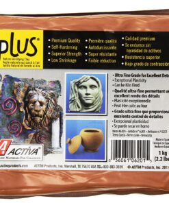 Alternative view of ACTIVA Plus Clay Natural Self-Hardening Clay Terra Cotta 2.2 pounds