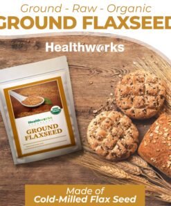 Healthworks Flax Seed Ground Powder Cold Milled Raw Organic (32 Ounces / 2 Pounds) | All-Natural | Contains Protein, Fiber, Omega 3 & Lignin/Lignan | Smoothies, Coffee, Shakes & Oatmeal 17 91TveRGnqKL