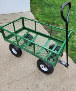 Gorilla Carts GOR400-COM Steel Garden Cart, Steel Mesh Removable Sides, 3 cu ft, 400 lb Capacity, Green 55 91Tvmhr5pkL