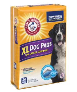 Arm & Hammer Large Pet Training and Puppy Pads 22.5-inch by 30-inch, 36-Count X-Large- 36 count 18 91TxDqq42RL