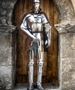 Medieval Gothic Wearable Suit of Armor Full Body Wearable Armor Costume Silver 16 91TxIBNm7 L