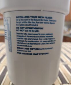 GE MWF Refrigerator Water Filter | Certified to Reduce Lead, Sulfur, and 50+ Other Impurities | Replace Every 6 Months for Best Results | Pack of 1 39 91Ty KkWGL