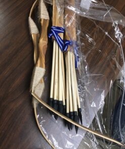 Adventure Awaits - 2-Pack Handmade Wooden Bow and Arrow Set - 20 Wood Arrows and 2 Quivers - for Outdoor Play 34 91U H76cTAL