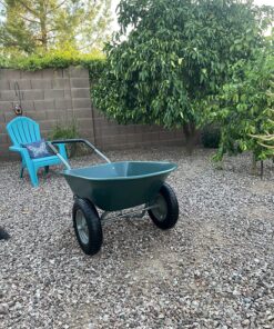 Best Choice Products Dual-Wheel Home Utility Yard Wheelbarrow Garden Cart w/Built-in Stand for Lawn, Gardening, Grass, Soil, Bricks, and Construction, Green 53 91U2DCeN7mL