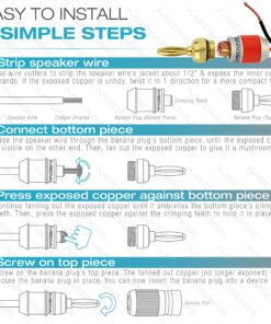 Mediabridge™ Banana Plugs - Corrosion-Resistant 24K Gold-Plated Connectors - 6 Pair/12 Banana Plugs (Part# SPC-BP2-6) 26 91U5ZPPxbbL