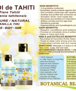 MONOI de TAHITI VANILLA TIKI OIL 100% Natural / 100% PURE BOTANICALS. 2 Fl.oz.- 60 ml. For Skin, Hair and Nail Care. 10 91UBsdS3biL