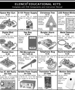 Elenco Resistance Substitution Box | Resistance Range From 1Ω To 11, 111 , 110MΩ | 1% Precision: 1Ω-40kΩ- 1 Watt/ 100kΩ- 4MΩ- 1/2 Watt 30 91UCduukXNL