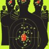 Splatterburst Targets - 18 x 24 inch - Triple Silhouette Splatter Target - Easily See Your Shots Burst Bright Fluorescent Yellow Upon Impact - Made in USA 10 pack 3 91UEACe00jL