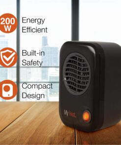 Alternative view of Lasko MyHeat Personal Mini Space Heater for Home with Single Speed, 6 Inches, Black, 200W, 100