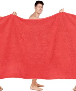 Alternative view of Utopia Towels - Luxurious Jumbo Bath Sheet 1 Piece - 600 GSM 100% Ring Spun Cotton Highly Absorbent and Quick Dry Extra Large Bath Towel - Super Soft Hotel Quality Towel (35 x 70 Inches, Coral) 1 Piece Bath Sheet
