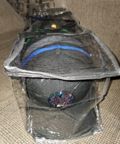 Houseables Baseball Cap Storage Bag, Hat Organizer Case, 23" x 6" x 8", Clear Plastic, Caps Holder, Moisture & Dust Proof, Black Handles, Box w/Zipper Closure, Stores & Racks 22 Hats, Dirt Protection 26 91UOh gTdbL