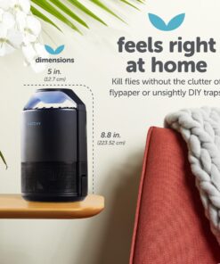Katchy Automatic Indoor Insect Trap - Self-Activating Killer for Mosquitos, Gnats, Moths, Fruit Flies - Non-Zapper Traps for Inside Your Home - Catch Insects with Suction, Bug Light & Sticky Glue Black 26 91UQkHoqiNL