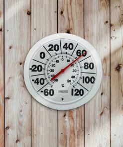 Springfield Indoor Outdoor Big Bold Thermometer, 8.5 Inch, White 32 91UQpNaY9KL