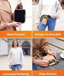 Travel Neck Wallet with RFID Blocking, Travel Neck Pouch Passport Holder for Women and Men Keep Valuables Safe One Size Desert Sand 24 91UUpfgWGtL
