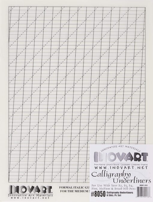 INOVART Calligraphy Underliners, 6-Sheets 6-Sheets Per Package, 9"x12"