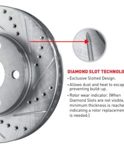 R1 Concepts Eline Drilled Slotted Brake Rotors + Ceramic Pads Kit Bmw 323,325,328, (E46) 24 91UZ6YfroCL