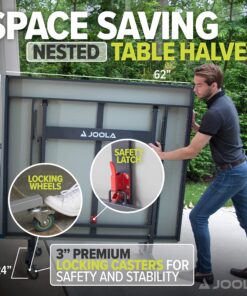 JOOLA NOVA - Outdoor Table Tennis Table with Waterproof Net Set - Quick Assembly - All Weather Aluminum Composite Outdoor Ping Pong Table - Tournament Quality - Indoor & Outdoor Compatible Rally Outdoor 37 91UfJw9P5L 1