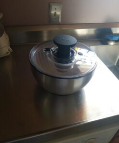 OXO Good Grips Stainless Steel Salad Spinner, 6.34 Qt. 55 91UhahwXmAL
