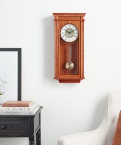 Bulova C4419 Manorcourt Chiming Clock, Golden Oak Finish, Brown 15 91Uhpvq51dS