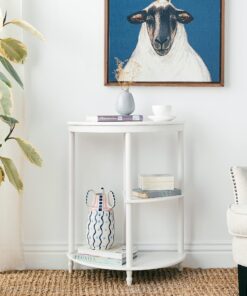 Alternative view of Frenchi Home Furnishing Half Moon Console Table, White