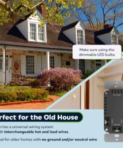 TOPGREENER Motion Sensor Switch, PIR Sensor Light Switch, Occupancy & Vacancy Modes, No Neutral Wire Required, Operable Without Ground Wire, 1.25A, 150W Dimmable LED, Single Pole, TDOS5-KM-GD, Gold 1 Pack 18 91UjkGYUitL