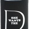 Funny Guy Mugs She Wants The D Collapsible Neoprene Can Coolie - D Sign on Bottom - Drink Cooler She Wants The D Black Can 25 91Uof19SplL