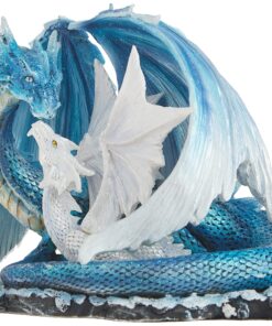 StealStreet SS-G-71533 Light Blue Dragon Mom with White Baby Statue Figurine, 7" 25 91UrPbc3VZL