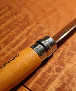 Opinel No.08 Carbon Steel Folding Pocket Knife with Beechwood Handle, Brown (2540089) No. 8 47 91UrZl2BRmL