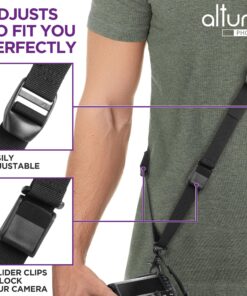 Altura Photo Camera Neck Strap w. Quick Release & Safety Tether For Photographers - Adjustable DSLR Camera Strap for Sony, Nikon & Canon - Safe & Secure Camera Strap 34 91Utps7AL