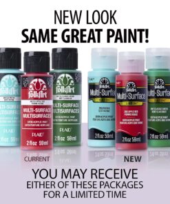 FolkArt PROMO830 Multi Satin Finish Acrylic Craft Paint Set Designed for Beginners and Artists, Non-Toxic Formula That Works on All Surfaces, 2 oz, 2 Fl Oz (Pack of 12), 12 Colors May Vary, 24 36 91UtsUGll8L