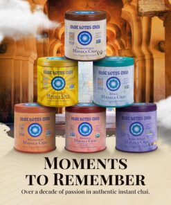 Blue Lotus Chai - Traditional Masala Chai - Makes 100 Cups - 3 Ounce Masala Spiced Chai Powder with Organic Spices - Instant Indian Tea No Steeping - No Gluten 3 Ounce (Pack of 1) 43 91UuNyHHgsL