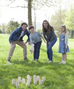 Molkky - Wooden Pin & Skittles Game - Outdoor Fun - For Beach - Park - Picnic - Playground - Classic Family Garden Game from Tactic 25 91Uw DQKAL