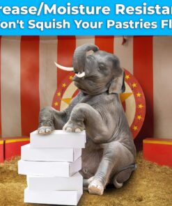 Gourmet 10in White Bakery Boxes 25 Pk. Cute Window Displays for Pies, Cakes, Cupcakes , Pastries. Transport Baked Goods w/ Sturdy, Easy-to Use Carriers. Give Sweet Holiday Gifts at Work, School 24 91UxGULdA L