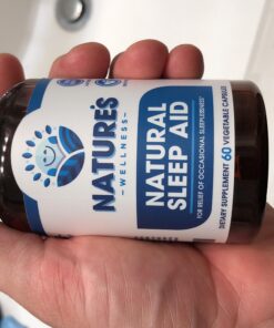 Premium Natural Sleep Aid for Adults - Effective Relief - Non Habit Forming - Wake Up Feeling Refreshed - Proprietary Blend with Melatonin, Tryptophan, Magnesium, Valerian, Chamomile & More - 60 Veg 30 91UxQkNbh5L