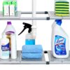 Simple Houseware Under Sink 2 Tier Expandable Heavy Duty Metal Shelf Organizer Rack, Silver (Expand from 15 to 25 inches) Expandable Shelf 39 91V4cddMWSL