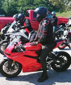 OHMOTOR Motorcycle Body Protective Jacket Armor Men, Motocross Riding Protective Gear,ATV Dirt Bike Chest Spine Protector 3X-Large-4X-Large Red 36 91V9BTMNmbL