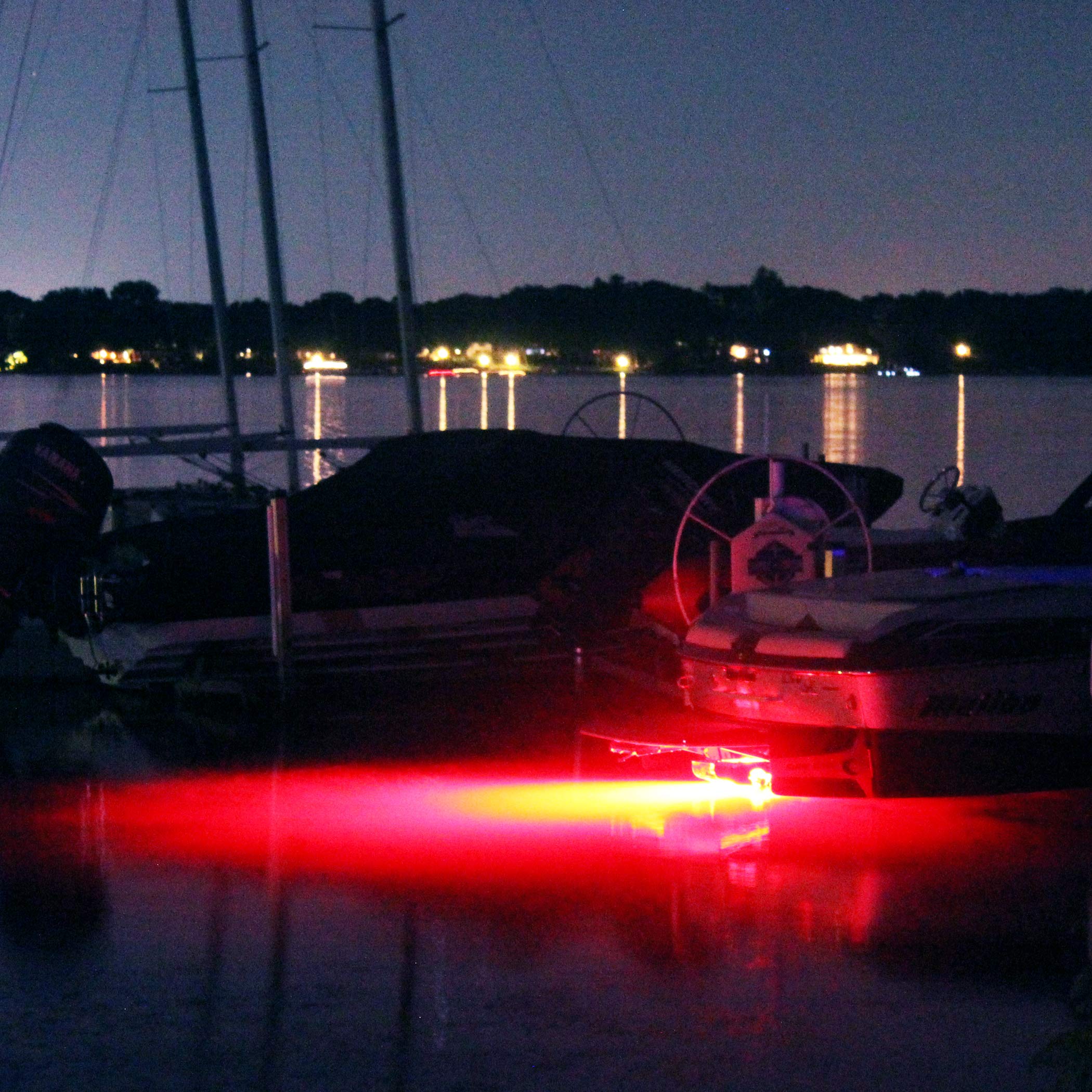 Tidal Wake IP68 Underwater LED Boat Light - 1800 Lumen Drain Plug Light No Drilling