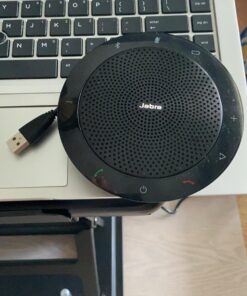 Jabra Speak 510 UC Wireless Bluetooth Speakerphone – Outstanding Sound Quality, Portable Conference Speaker for Holding Meetings Anywhere - Certified for Zoom & Google Meet UC Optimized (Standard) 37 91VFzgIqqiL