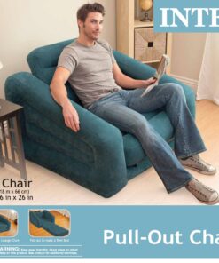 Intex Pull-out Chair Inflatable Bed, 42" X 87" X 26", Twin (Color May Vary) 26 91VMfkLzleL