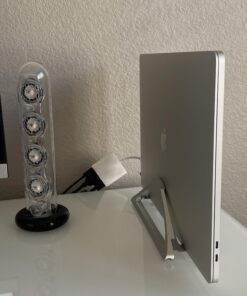 HumanCentric Vertical Laptop Stand for Desks (Silver) | Adjustable Holder to Dock Apple MacBook, MacBook Pro, and Other Laptops to Organize Work & Home Office Silver 51 91VpWDPXIL 1