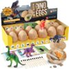 Dig a Dozen Dino Egg Dig Kit for Kids - Dinosaur Toys Gift 3-12 Year Old - 12 Eggs & Surprise Dinosaurs - Science STEM Activities - Educational Boy Toy Party Gifts for Boys & Girls Ages 3-5 4-7 5-7+ 16 91Vv1asAAxL