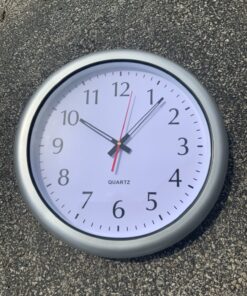 Poolmaster 52601 Indoor or Outdoor Clock, Silver 18 91W EnFidAL