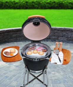 Little Griddle KQ-17-R Stainless Steel Outdoor BBQ Griddle, 17 x 14, For Charcoal Kettle and Kamado Grills, Fun to Use, Easy to Clean 27 91W2bGYJBiL