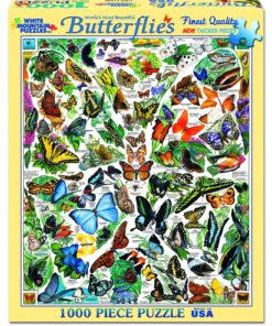 Alternative view of White Mountain Puzzles Butterflies of the World - 1000 Piece Jigsaw Puzzle