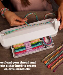 Loopdedoo DIY Kids Bracelet Maker Kit - Make Bracelets in Minutes for Birthdays, Friendship Day, Christmas Gifts - Award Winning Craft Kit for Ages 8 & Up New Loopdedoo + 18 Skeins of Thread 18 91WBaGBVKQL 1