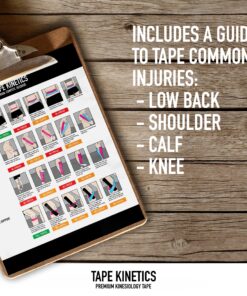 TAPE KINETICS Premium Kinesiology Tape | 2" x 16.4 ft | Waterproof & Latex-Free (Black, Pink, Blue or Beige) Black Tie 12 91WDnTH81aL