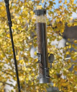 More Birds Bird Feeder with 1.5 lb Bird Seed Capacity, Thistle Seed Bird Feeder with Four Feeding Ports 3 91WEbBa1yqL