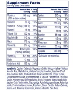 One A Day Men’s Multivitamin, Supplement Tablet with Vitamin A, Vitamin C, Vitamin D, Vitamin E and Zinc for Immune Health Support, B12, Calcium & more, 200 count Men's 200ct 21 91WEcstW0fL